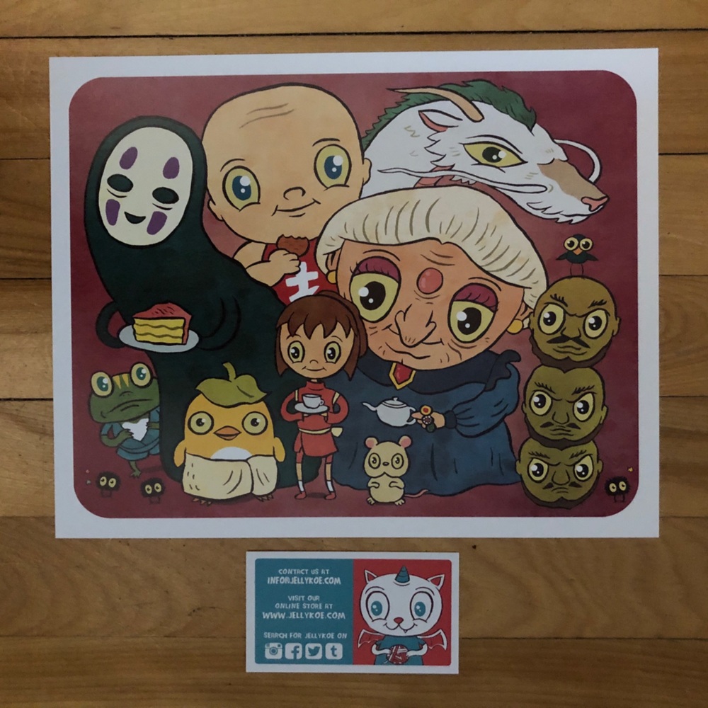 Spirited Away Ghibli Fanart Print by Jellykoe Kawaii Whimsigoth Anime Japan